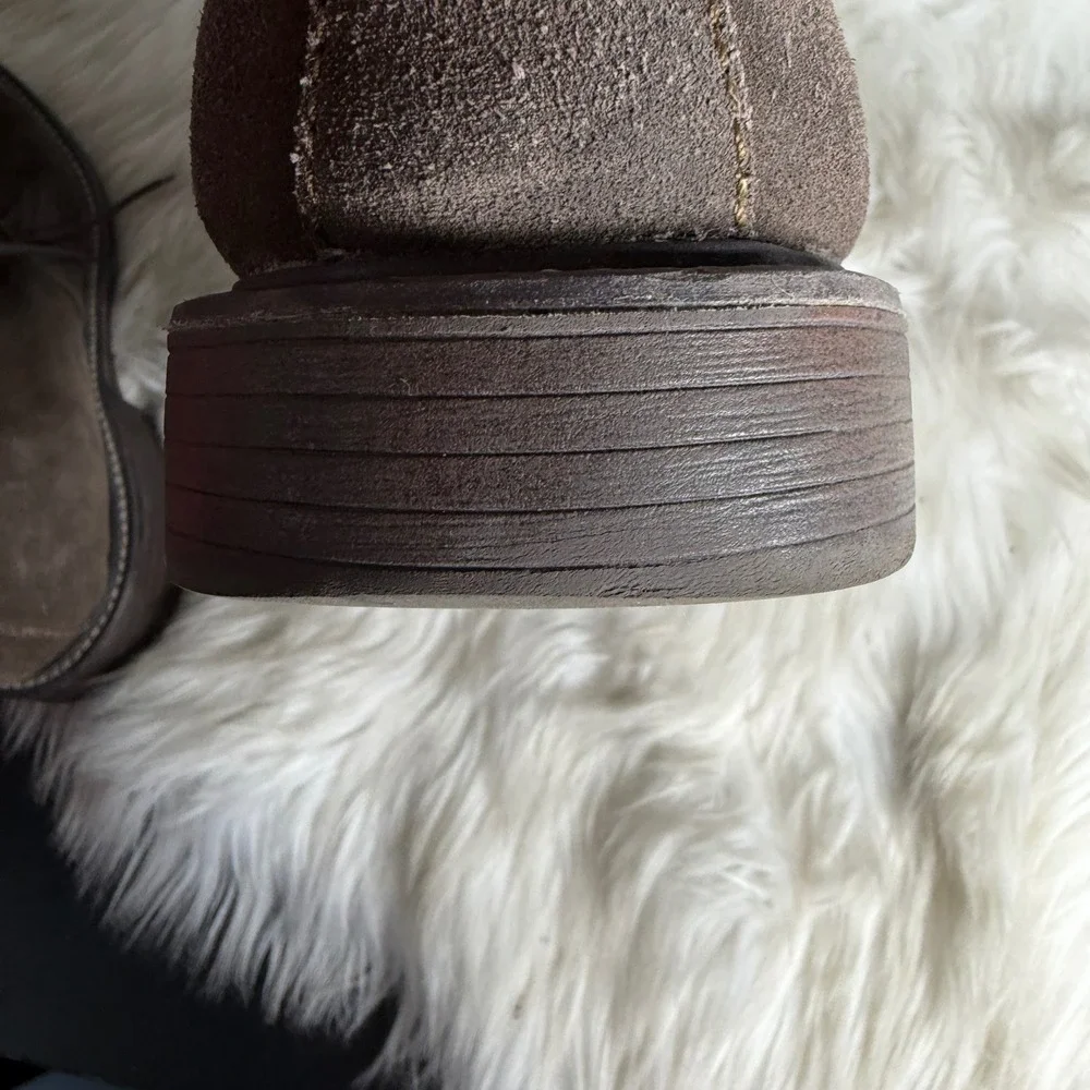 Free Press Mens Brown Suede Chukka Boots Desert Lace Up Shoes